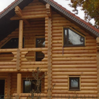 Строительство срубов, деревянных домов из оцилиндрованного бревна